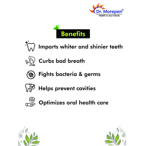 Dr. Morepen Active Smile Charcoal Toothpaste with Bamboo Brush